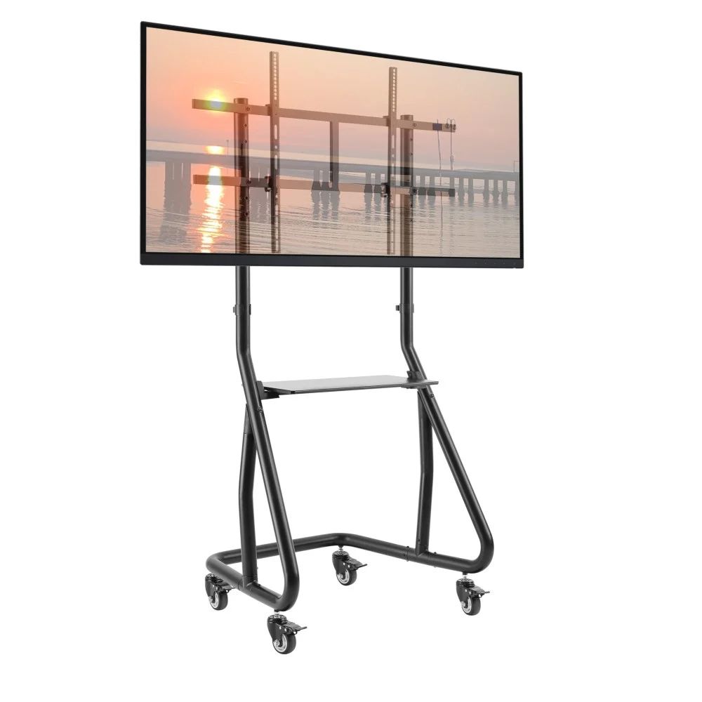 TECHLY  Trolley Floor Support for TV from 60" to 105" Black