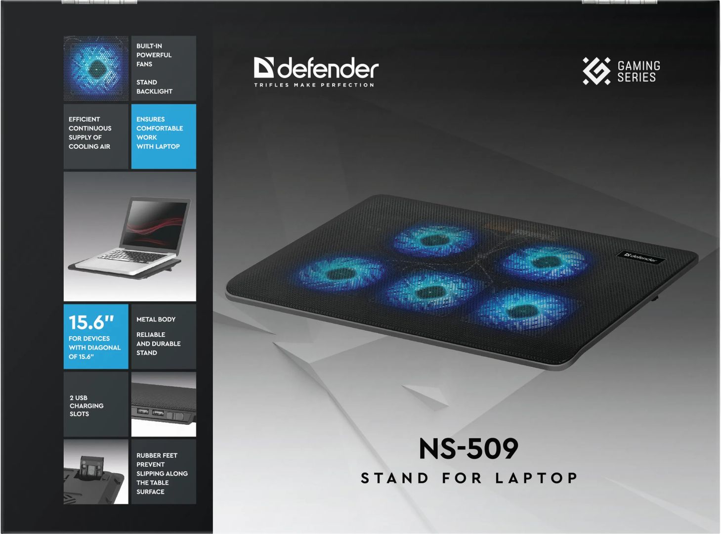 Defender NS-509 15,6" Notebook Cooler Black