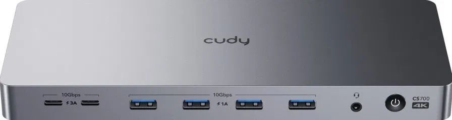 Cudy 13-In-1 USB-C Dual 4K Docking Station Silver