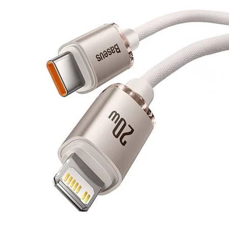 Baseus Crystal Shine USB-C - Lightning cable 1,2m Pink