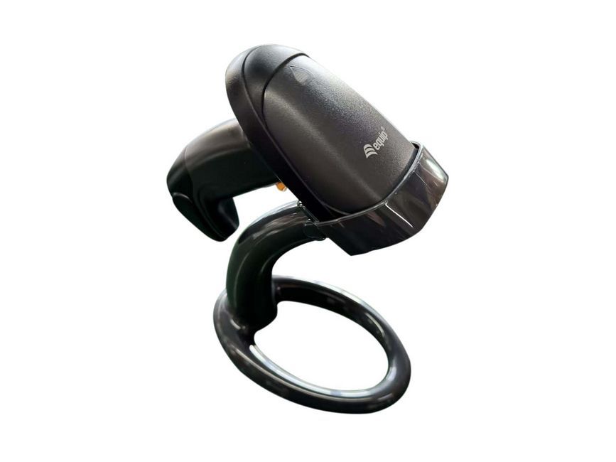 EQuip Wireless 1D Laser Barcode Scanner with Stand Vonalkódolvasó Black