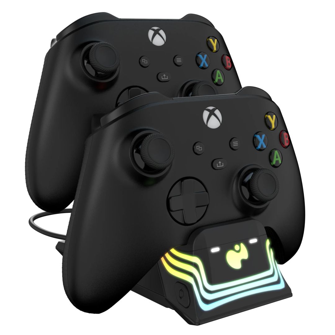 PDP Xbox Series X/S Black Afterglow Wave Dual Charger