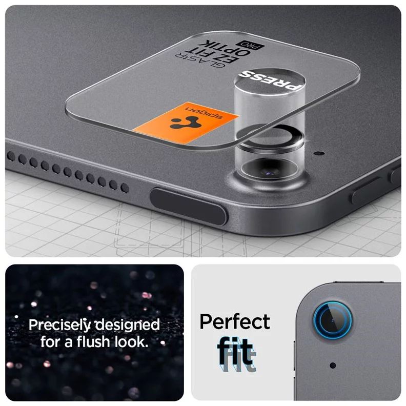 Spigen Glass tR EZ Fit Optik Pro 2 Pack iPad Air 13" 2024 / iPad Air 11" 2024 Space Gray