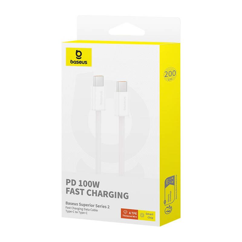 Baseus Superior 2 Series USB-C - USB-C Cable 100W 2m White