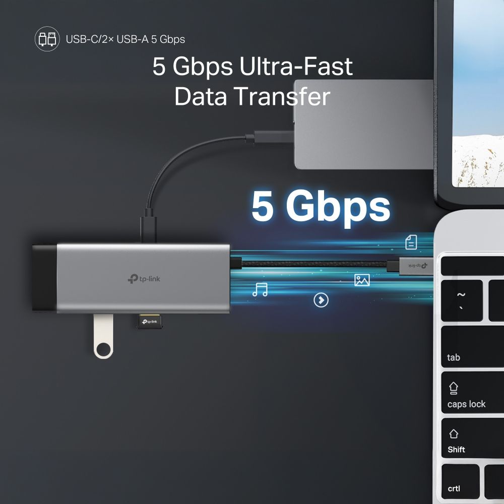 TP-Link UH7020C USB Type-C 7-Port Hub Silver