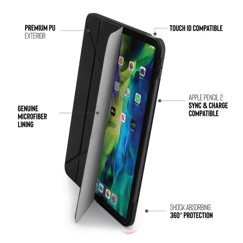Pipetto Origami No1 Original case iPad 10.2 (2021/2020/2019) Black