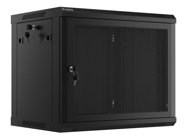 Lanberg 19" 9U Falra szerelhető Rackszekrény Black