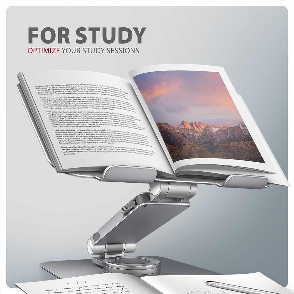 AXAGON STND-LR Stand with 360° Rotation for Laptops and Tablets Silver