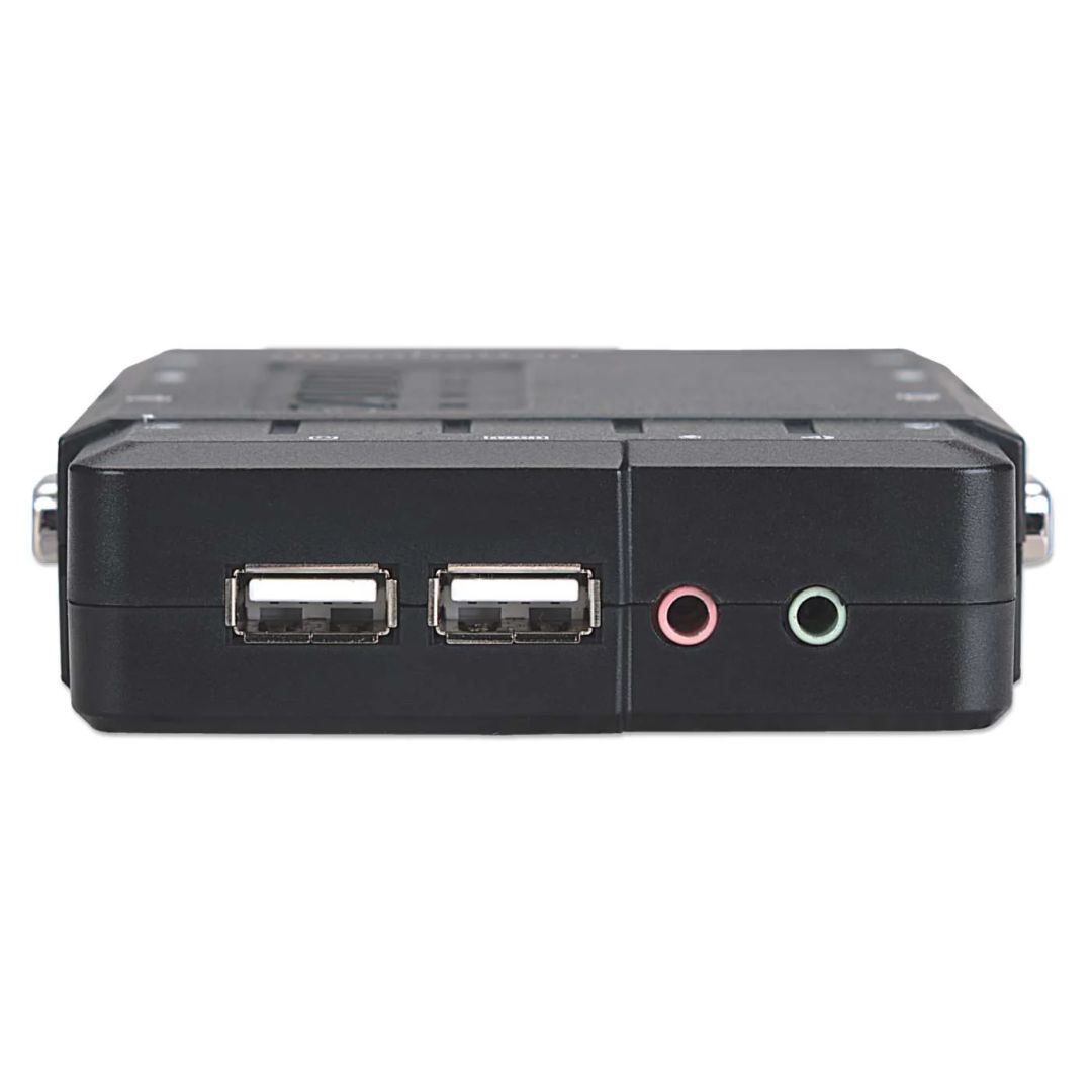 Manhattan 4-Port Compact KVM Switch Black