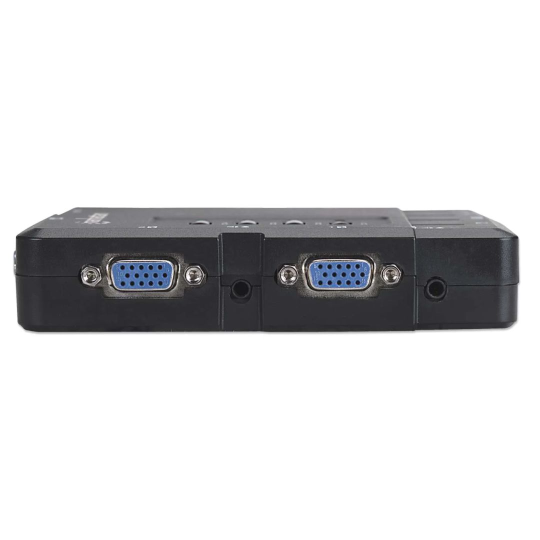 Manhattan 4-Port Compact KVM Switch Black