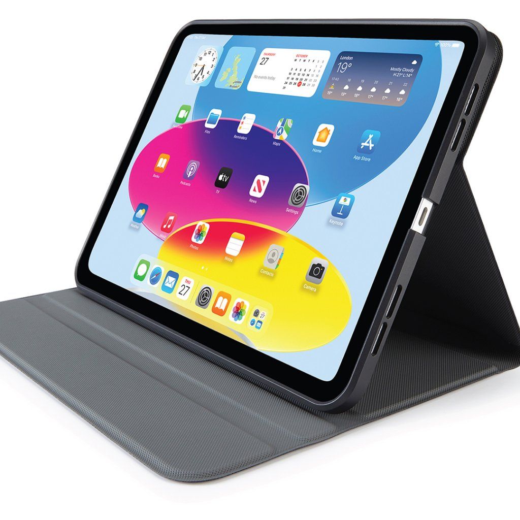 Pipetto Origami No5 Rotating Folio Case iPad 10.9 (2022) Black