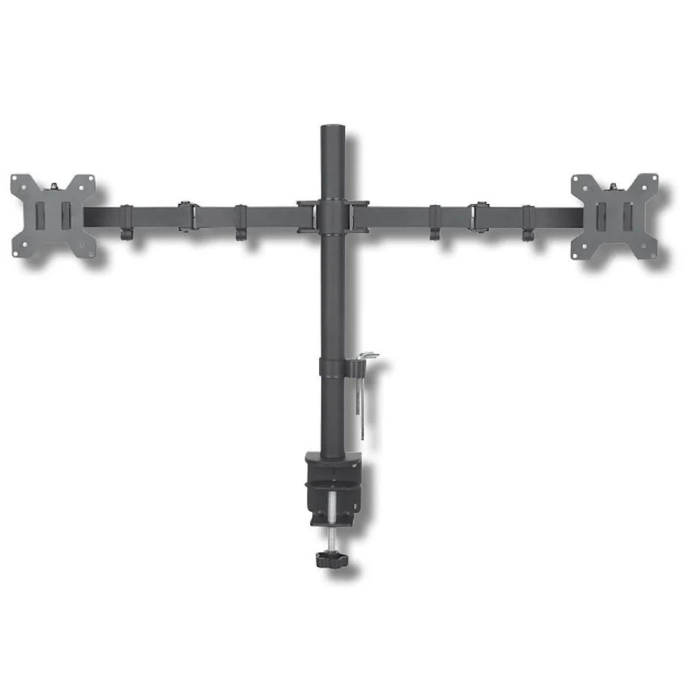 TECHLY  ICA-LCD 382-D Desk Stand for 2 Monitors 13"-27" Side by Side with Clamp