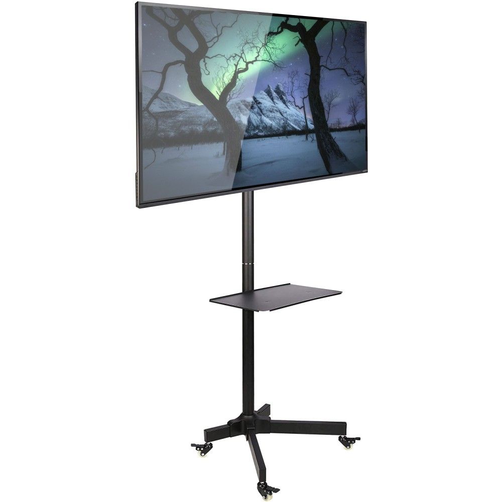 TECHLY  Trolley Floor Stand LCD/LED/Plasma TV Stand 19"-37" Black