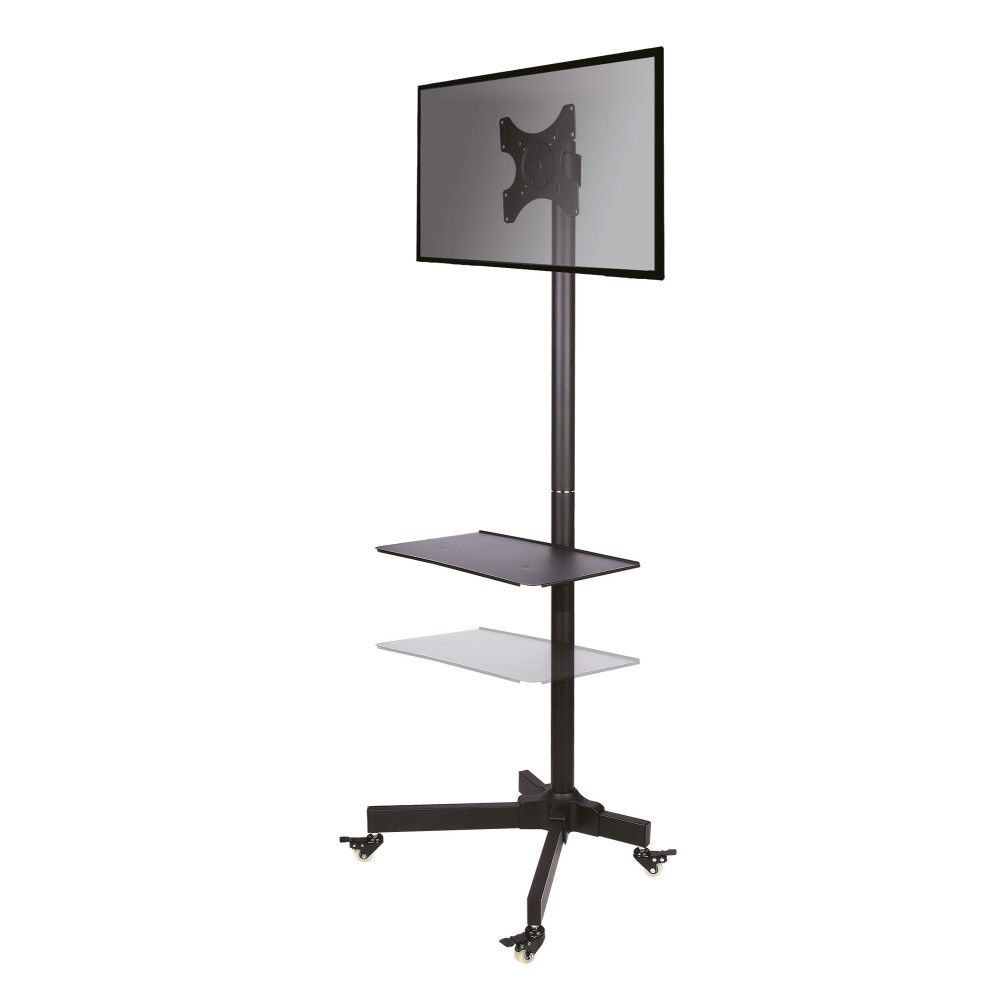 TECHLY  Trolley Floor Stand LCD/LED/Plasma TV Stand 19"-37" Black
