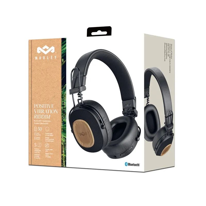 Marley Positive Vibration Riddim Bluetooth Headset Black