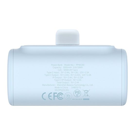 Baseus Compact 20W iPhone 5000mAh PowerBank Blue