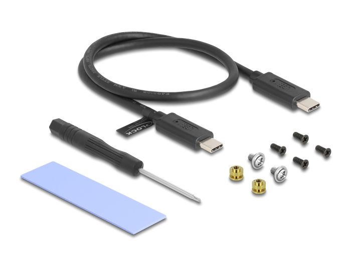 DeLock External USB Type-C Combo Enclosure for M.2 NVMe PCIe or SATA SSD