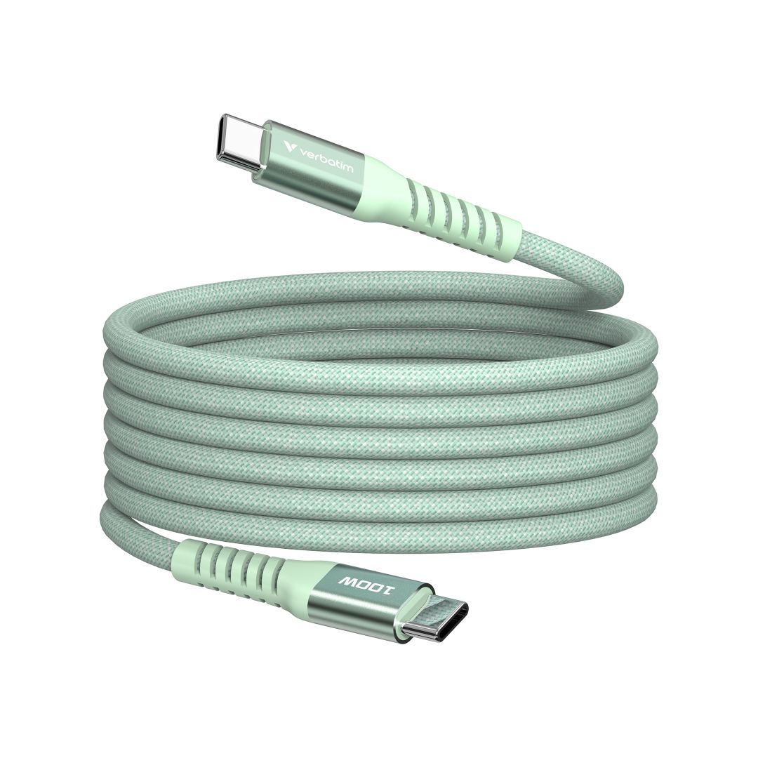 Verbatim Sync&Charge USB-C/USB-C 100W Magnetic cable 1,2m Green