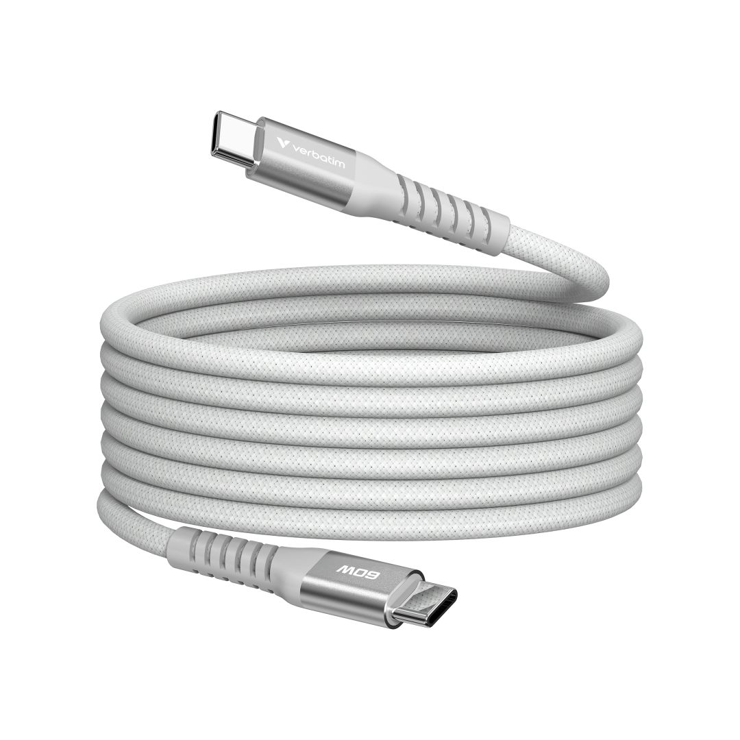 Verbatim Sync&Charge USB-C/USB-C 60W Magnetic cable 1,2m Grey