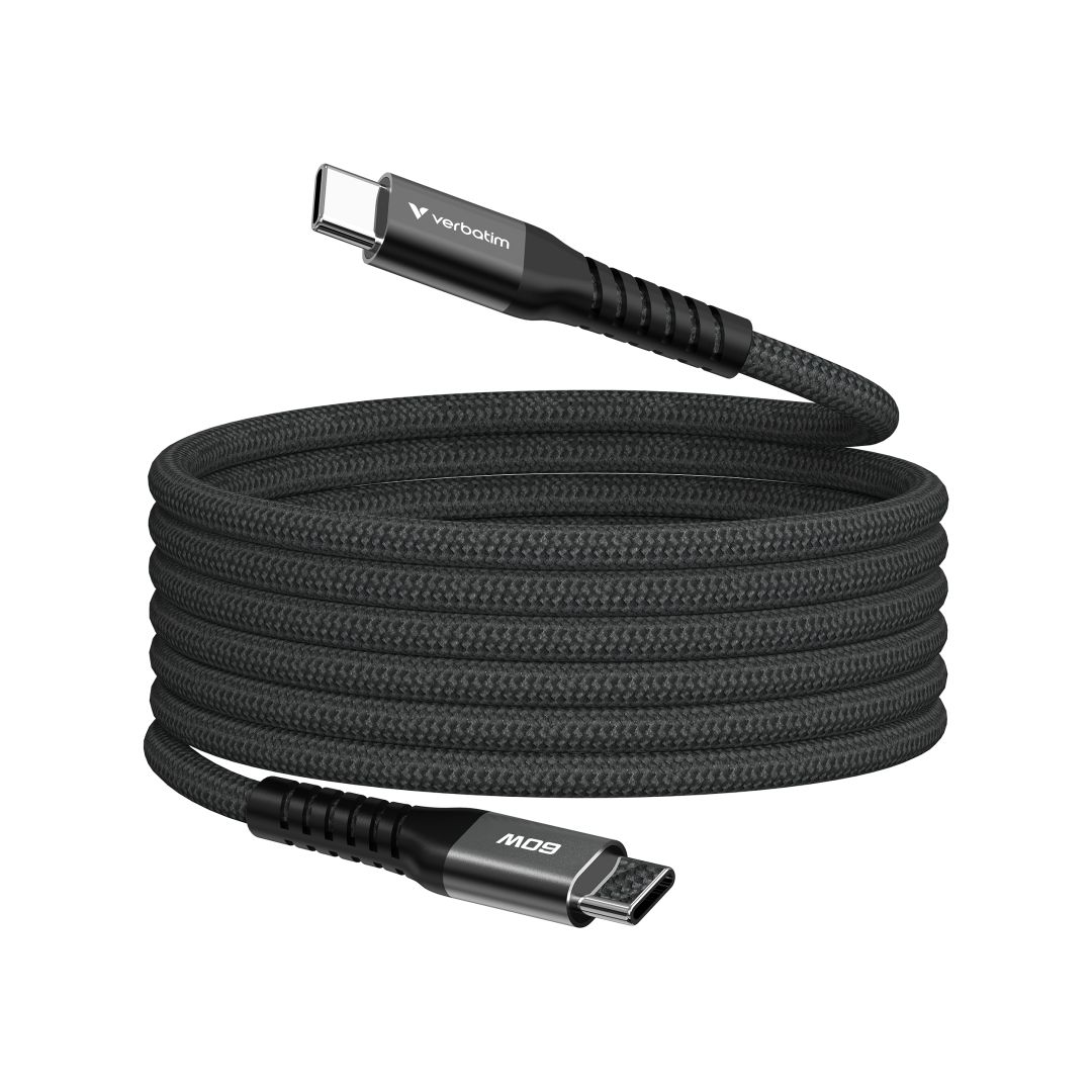 Verbatim Sync&Charge USB-C/USB-C 60W Magnetic cable 1,2m Black