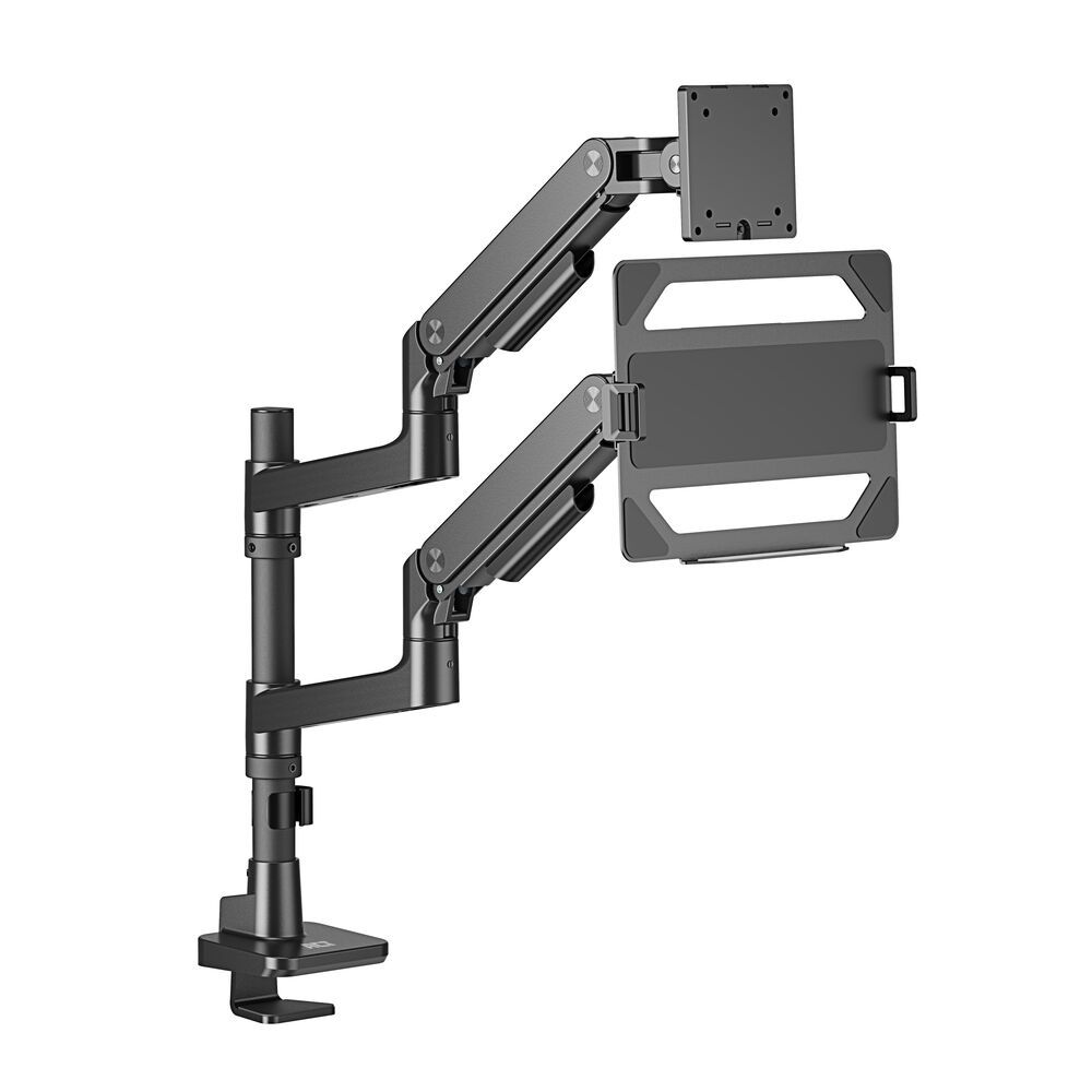 ACT AC8341 Single Monitor Arm and Laptop Arm Office Premium with Gas Spring Pole Mounted