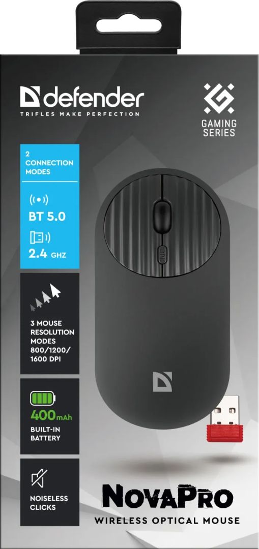 Defender Novapro MM-316 Wireless Bluetooth Mouse Black