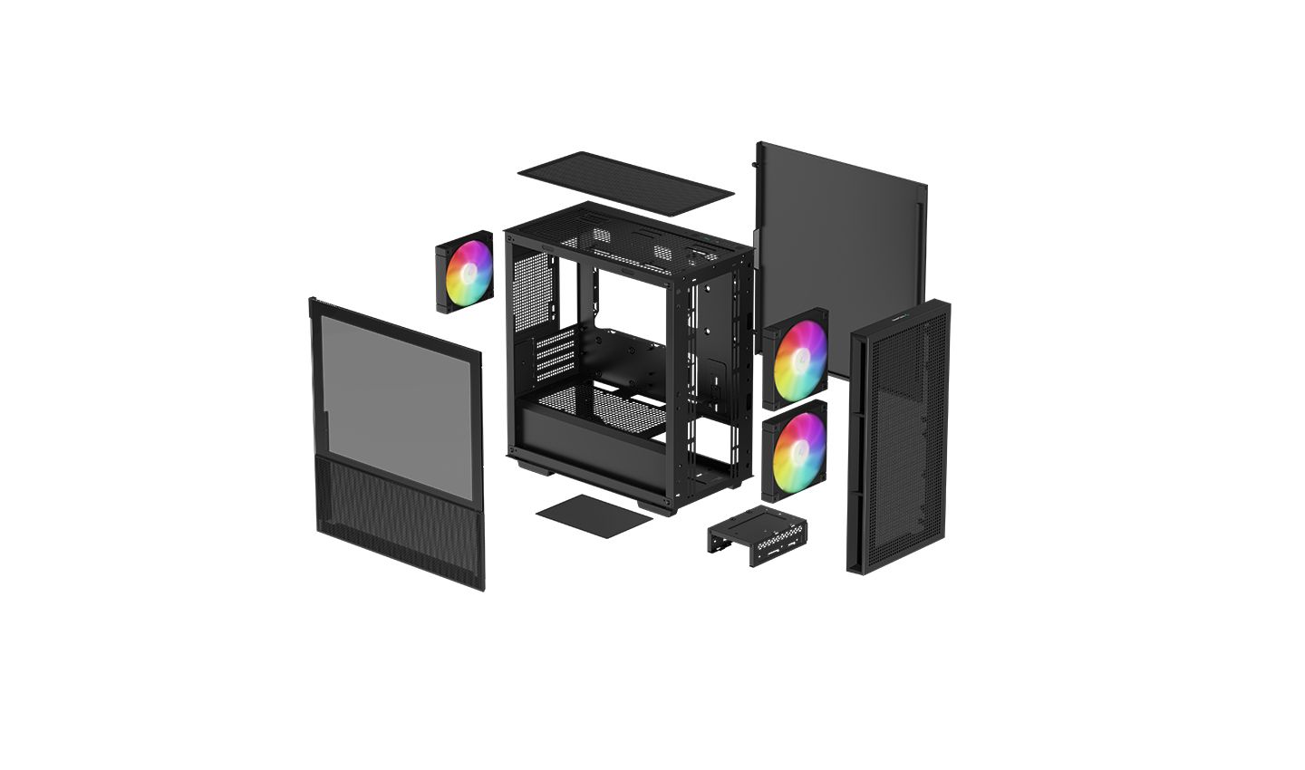 DeepCool CH360 Tempered Glass Black