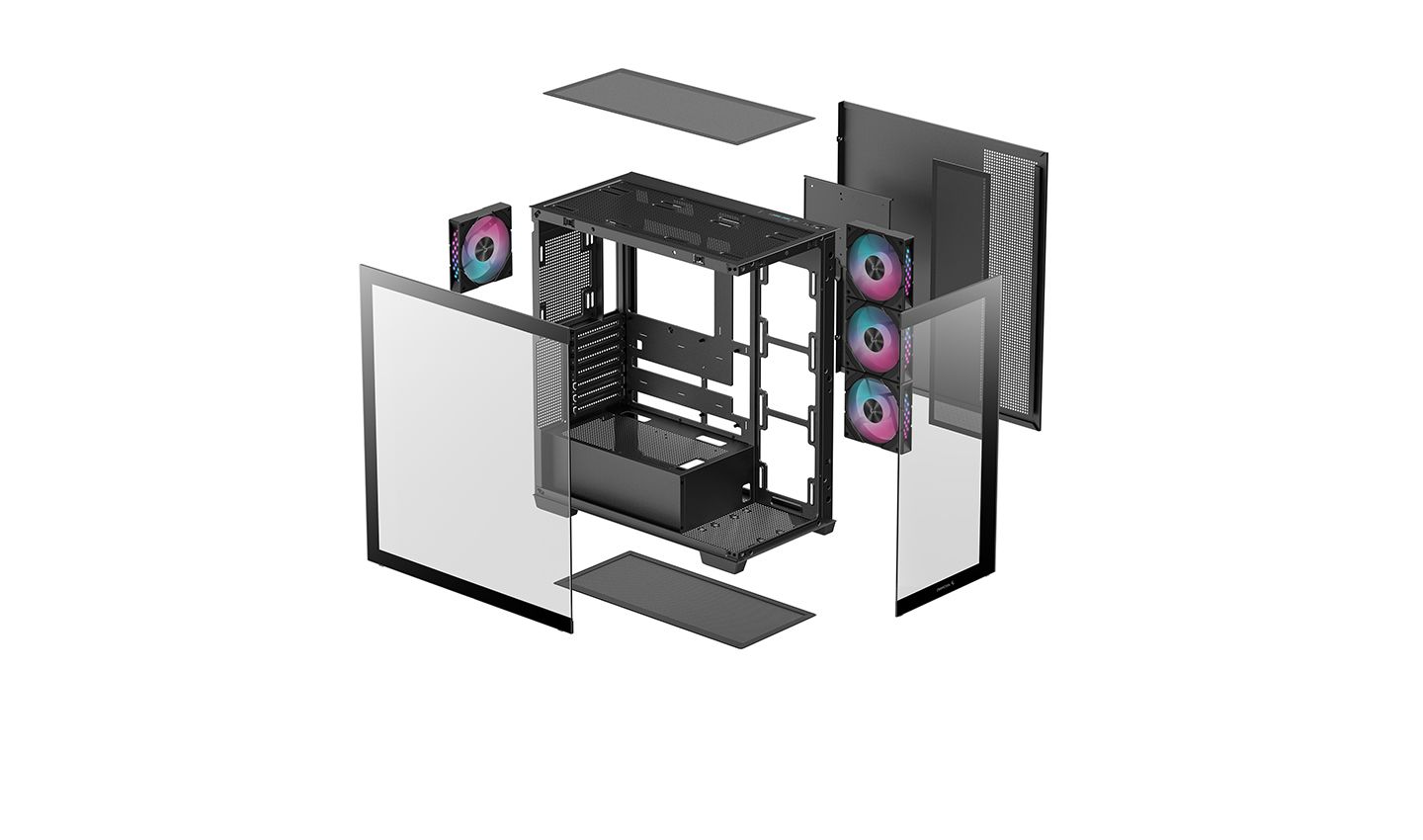 DeepCool CG580 4F Tempered Glass Black