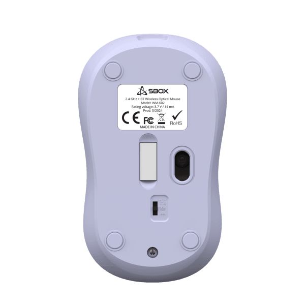 SBOX WM-602 Wireless Bluetooth Mouse Purple