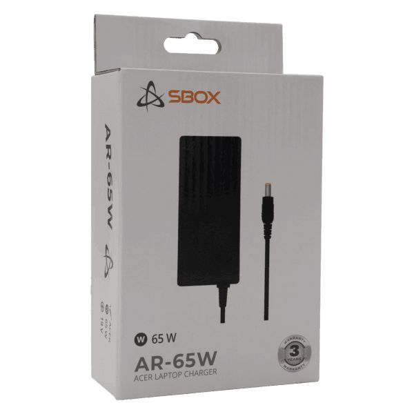 SBOX AR-65W Acer Laptop Adapter Black
