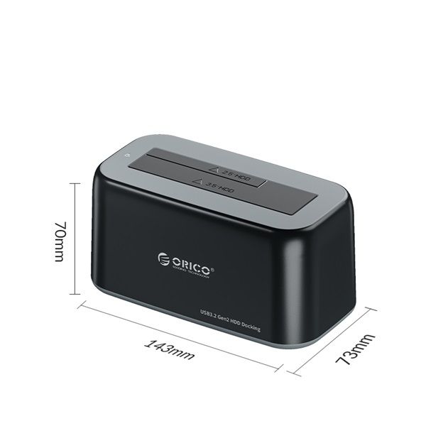 Orico 6819C3-V1-EU-BK 2,5"/3,5" HDD/SSD Single Bay Dock Black