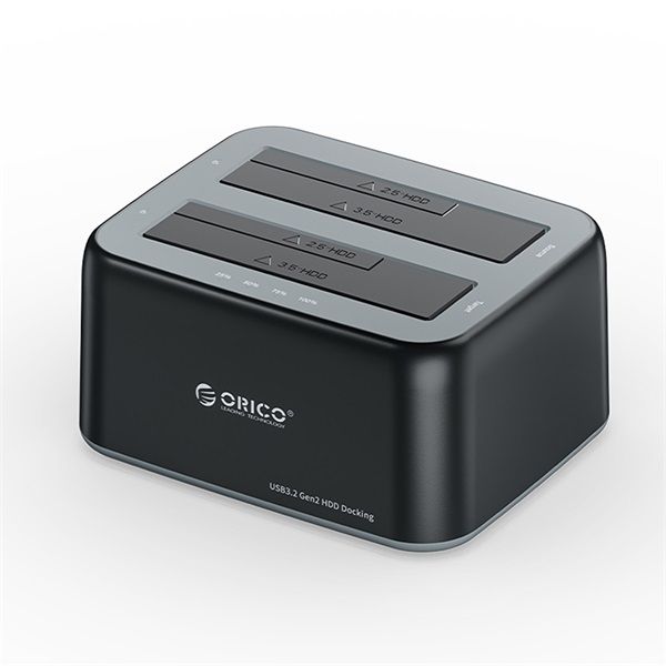 Orico 2,5"/3,5" SATA HDD/SSD Dual-bay Dock with Offline Clone Function Black