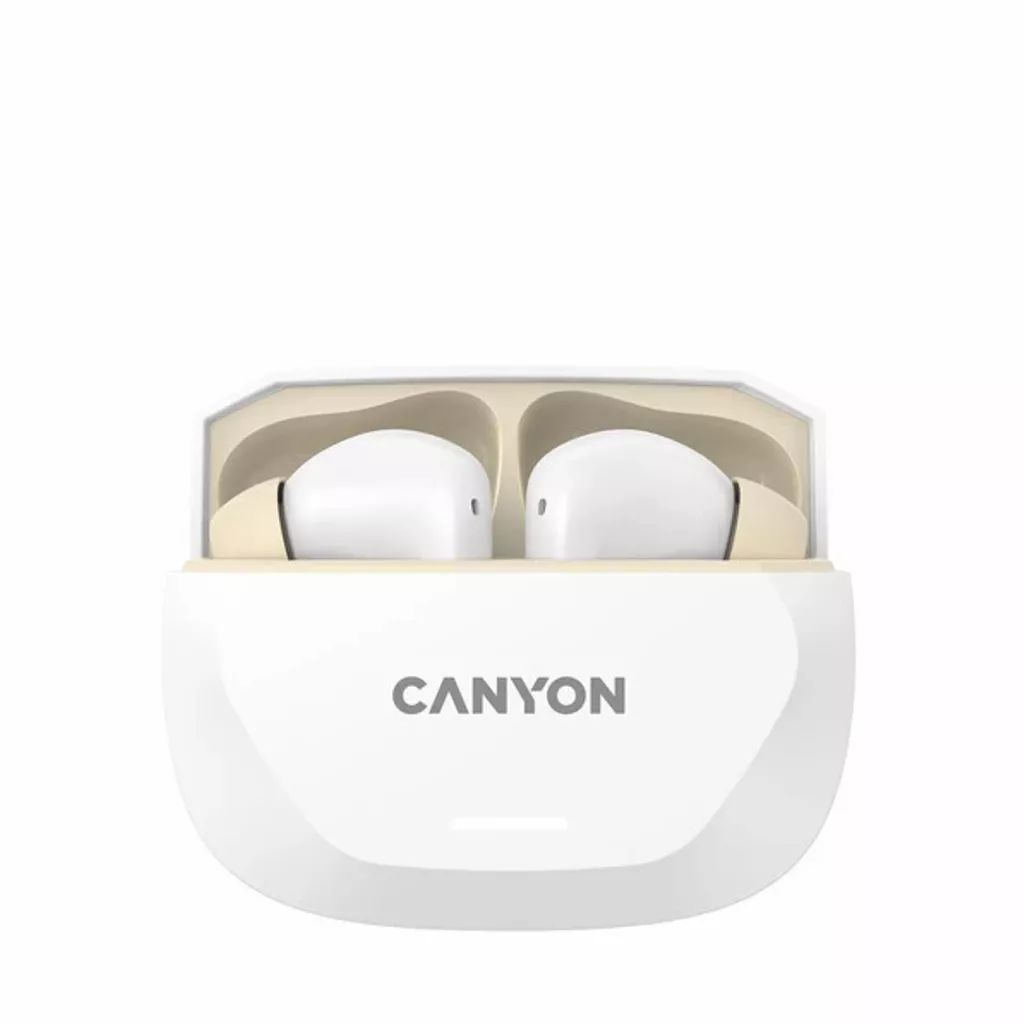 Canyon Hexagon 7 TWS Bluetooth Headset White/Beige