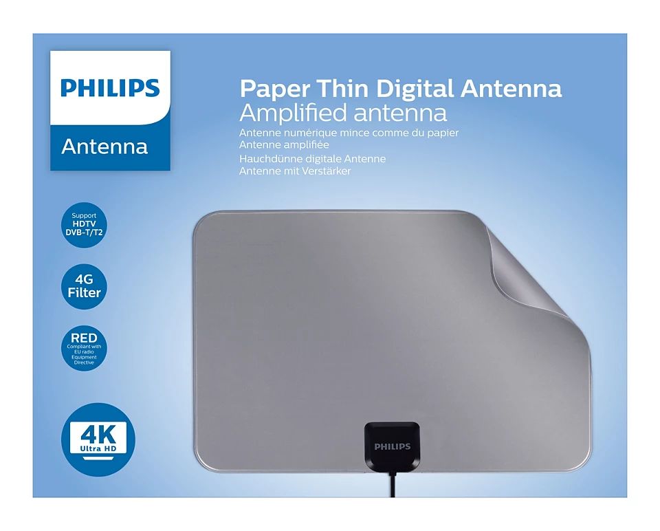 Philips Paper Thin Digital TV Antenna indoor