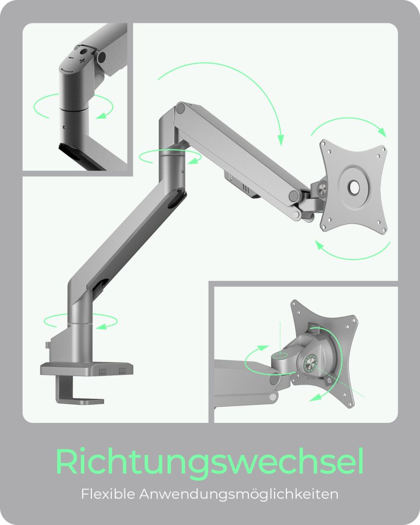 Raidsonic IcyBox IB-MS523-T Desk Mount 32" Grey