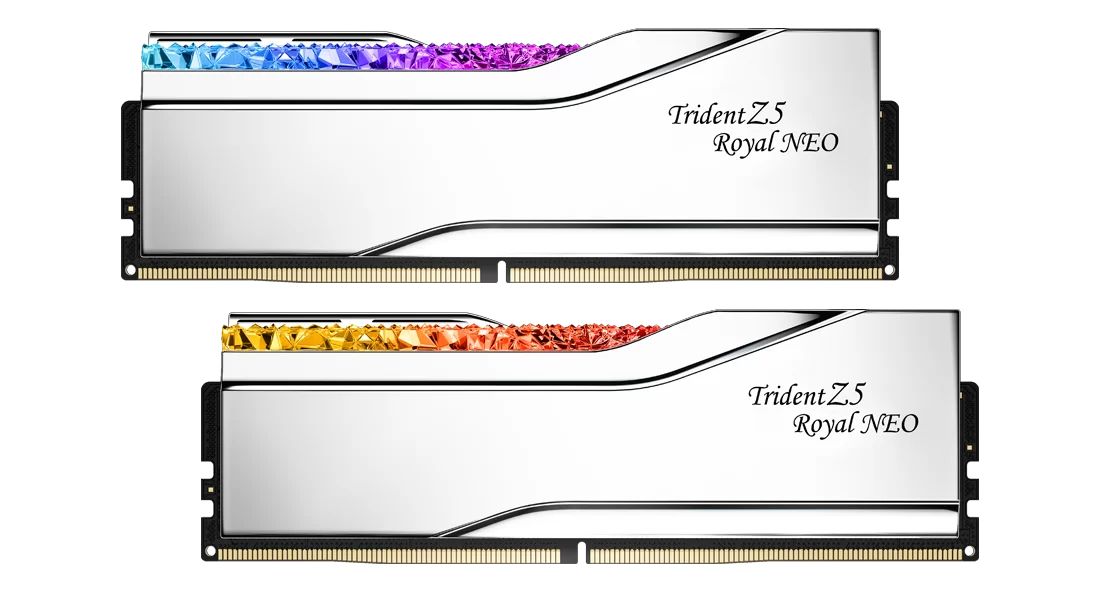 G.SKILL 32GB DDR5 6000MHz Kit(2x16GB) Trident Z5 Royal Neo RGB Silver