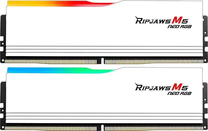 G.SKILL 32GB DDR5 6000MHz Kit(2x16GB) Ripjaws M5 Neo RGB Matte White