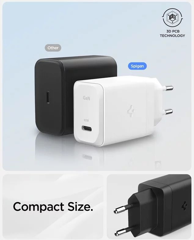Spigen ArcStation Pro 65W Wall Charger GaN / 1-Port White