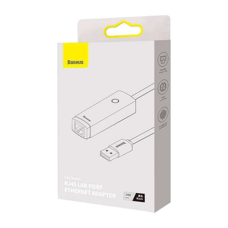 Baseus Baseus Lite Series USB – RJ45 hálózati adapter Black