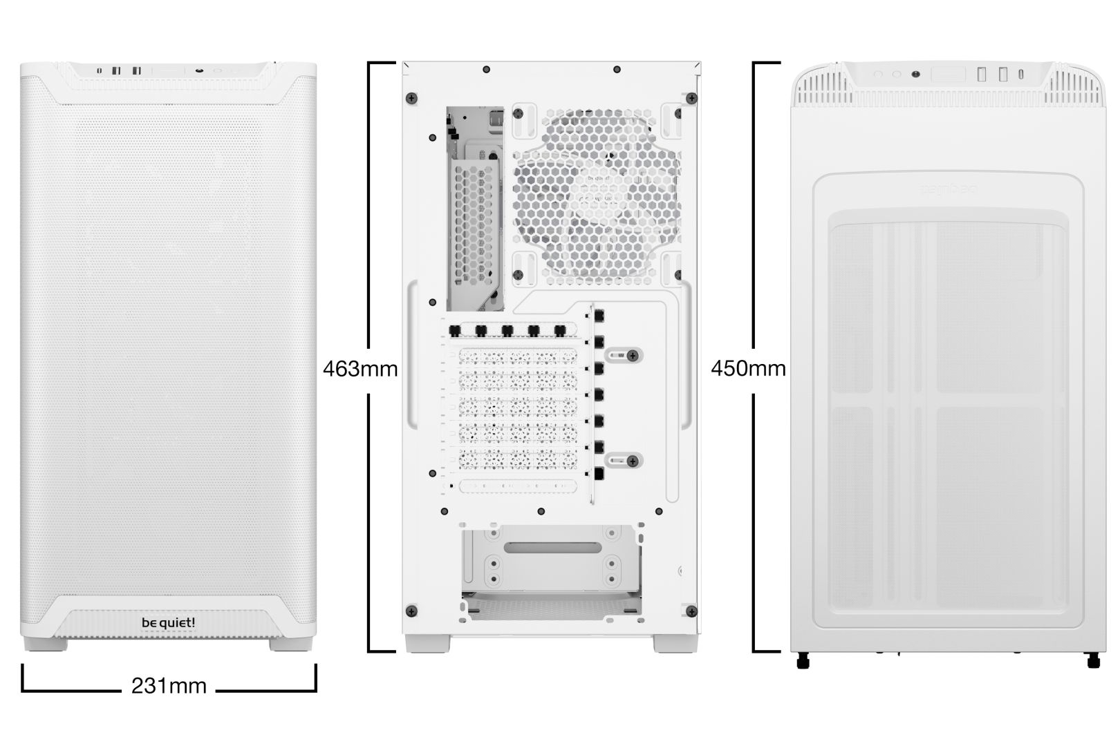 Be quiet! Pure Base 501 LX Tempered Glass White