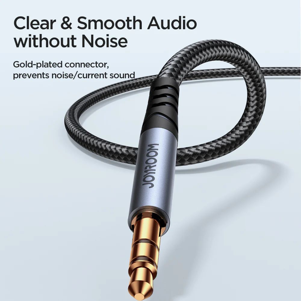 Joyroom SY-A08 AUX stereo audio cable 1,2m Black