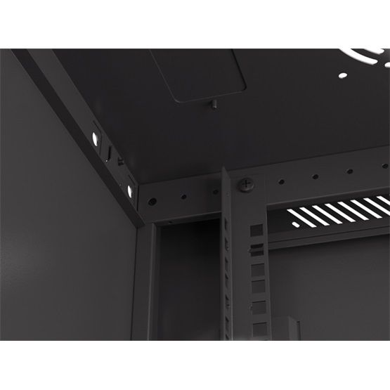 Lanberg 19" 12U Falra szerelhető Rackszekrény Black