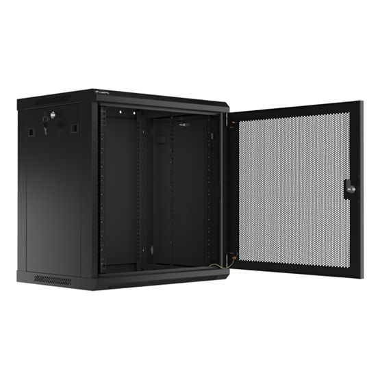 Lanberg 19" 12U Falra szerelhető Rackszekrény Black