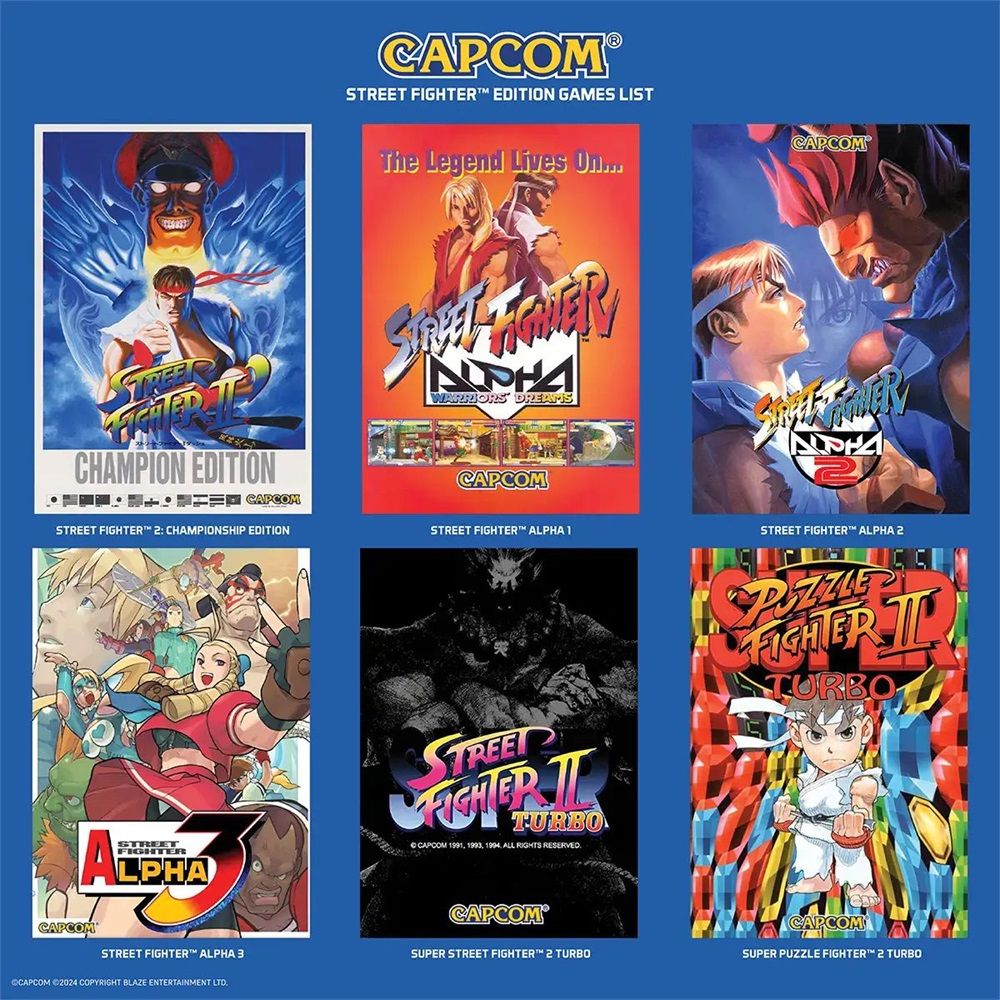 Evercade Alpha Arcade Retro Gaming Konzol Street Fighter