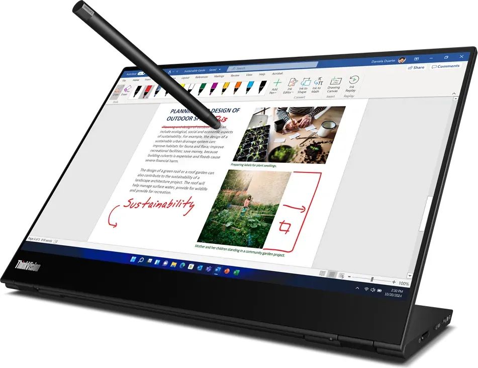 Lenovo 14" ThinkVision M14t IPS LED