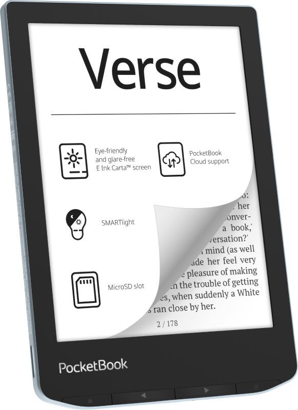 PocketBook Verse PB62 6" E-book olvasó 8GB Bright Blue + Case