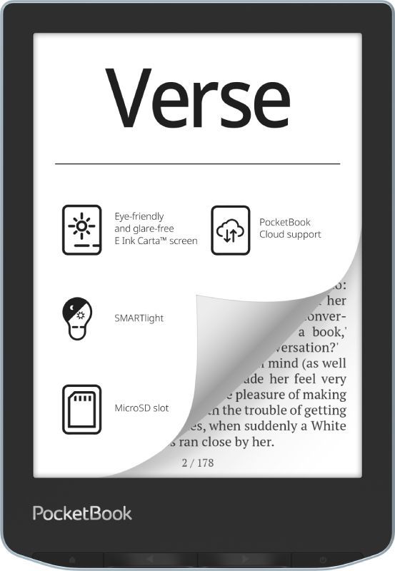 PocketBook Verse PB62 6" E-book olvasó 8GB Bright Blue + Case