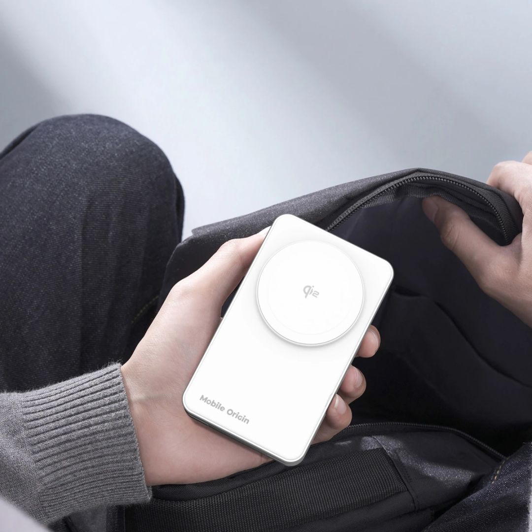 Mobile Origin Qi2 CompactStand 3in1 White/Silver
