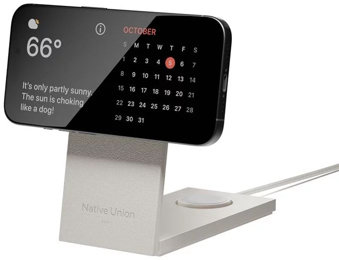 Native Union Rise 3-in-1 Qi2 wireless charger international Sandstone
