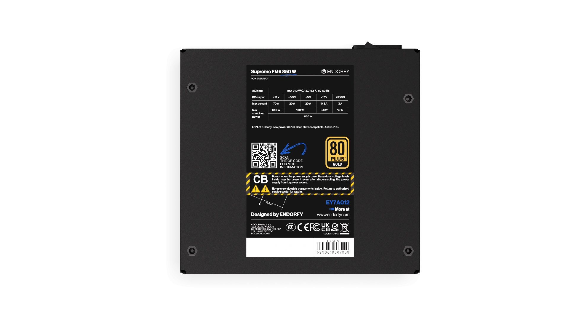 Endorfy 850W 80+ Gold Supremo FM6